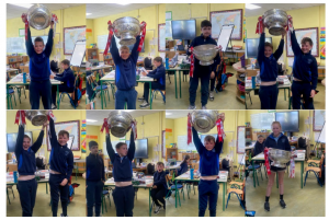 Delaney Cup arrives at school